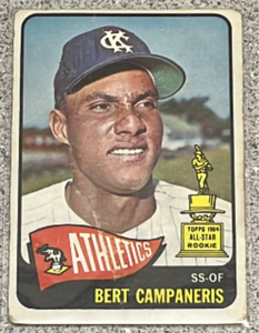 lot 36 image: 1965 Topps Baseball Card #266 - Bert Campaneris Rookie  Kansas City Athletics