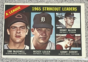 lot 40 image: 1966 Topps Baseball Card #226 - Strikeout Leaders