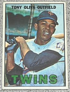 lot 45 image: 1967 Topps Baseball Card #50 - Tony Oliva Minnesota Twins