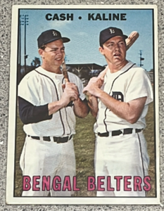 lot 47 image: 1967 Topps Baseball Card #216 - Bengal Belters Norm Cash Al Kaline