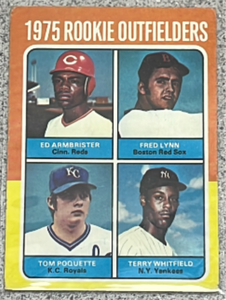 lot 73 image: 1975 Topps Baseball Card #622 - Rookie Outfielders