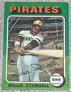 lot 75 image: 1975 Topps Baseball Card #100 - Willie Stargell Pittsburgh Pirates