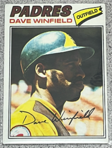 lot 83 image: 1977 Topps Baseball Card #390 - Dave Winfield San Diego Padres