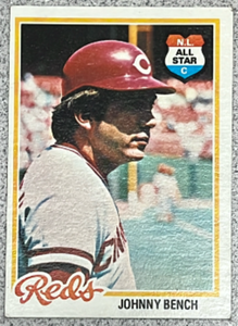 lot 107 image: 1978 Topps Baseball Card #700 - Johnny Bench Cincinnati Reds