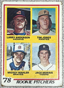 lot 108 image: 1978 Topps Baseball Card #703 - Rookie Pitchers Jack Morris