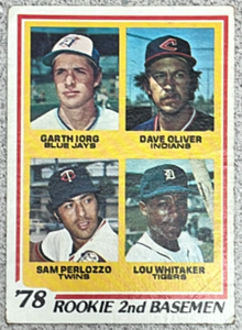 lot 109 image: 1978 Topps Baseball Card #704 - Rookie 2nd Basemen Lou Whitaker