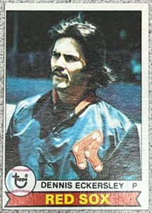 lot 113 image: 1979 Topps Baseball Card #40 - Dennis Eckersley Boston Red Sox