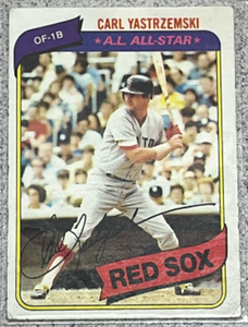 lot 123 image: 1980 Topps Baseball Card #720 - Carl Yastrzemski