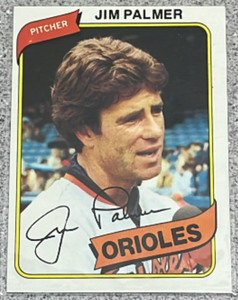 lot 127 image: 1980 Topps Baseball Card #590 - Jim Palmer
