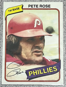 lot 128 image: 1980 Topps Baseball Card #540 - Pete Rose Philadelphia Phillies