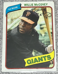 lot 133 image: 1980 Topps Baseball Card #335 - Willie McCovey