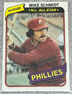 lot 134 image: 1980 Topps Baseball Card #270 - Mike Schmidt Philadelphia Phillies