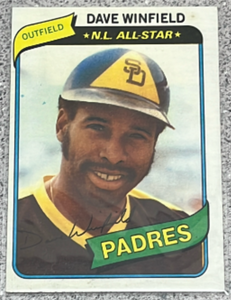lot 135 image: 1980 Topps Baseball Card #230 - Dave Winfield San Diego Padres