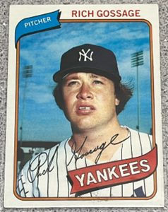 lot 139 image: 1980 Topps Baseball Card #140 - Rich Gossage