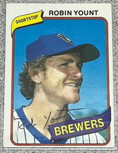 lot 142 image: 1980 Topps Baseball Card #265 - Robin Yount