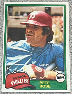 lot 145 image: 1981 Topps Baseball Card #180 - Pete Rose Phillies