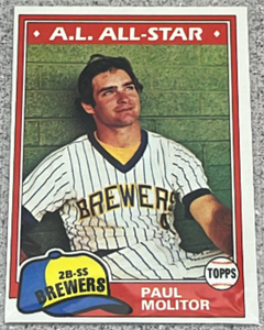 lot 151 image: 1981 Topps Baseball Card #300 - Paul Molitor