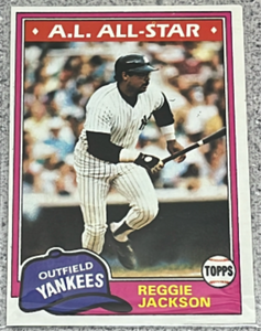 lot 154 image: 1981 Topps Baseball Card #400 - Reggie Jackson