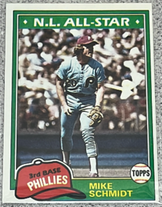 lot 160 image: 1981 Topps Baseball Card #540 - Mike Schmidt Philadelphia Phillies