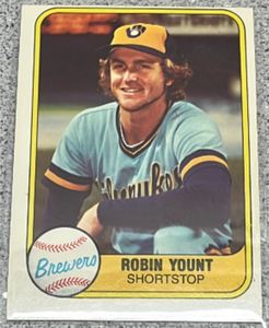 lot 165 image: 1981 Fleer Baseball Card #511 - Robin Yount