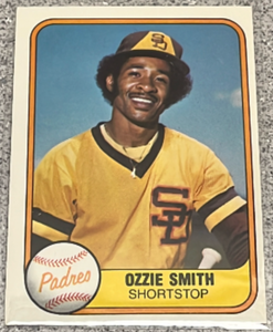 lot 166 image: 1981 Fleer Baseball Card #488 - Ozzie Smith