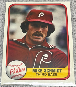 lot 168 image: 1981 Fleer Baseball Card #5 - Mike Schmidt Philadelphia Phillies