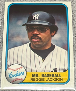 lot 175 image: 1981 Fleer Baseball Card #79 - Reggie Jackson