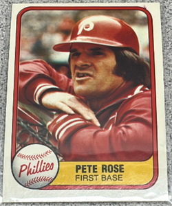 lot 179 image: 1981 Fleer Baseball Card #1 - Pete Rose