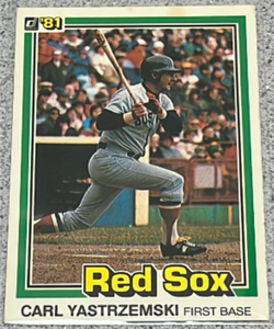 lot 180 image: 1981 Donruss Baseball Card #94 - Carl Yastrzemski