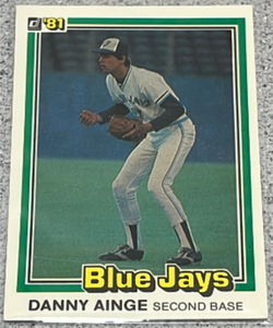 lot 181 image: 1981 Donruss Baseball Card #569 - Danny Ainge