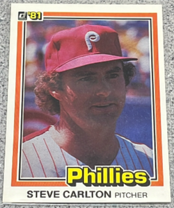 lot 182 image: 1981 Donruss Baseball Card #33 - Steve Carlton