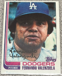 lot 189 image: 1982 Topps Baseball Card #510 - Fernando Valenzuela