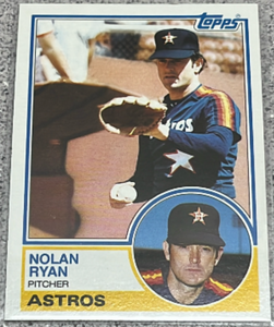 lot 196 image: 1983 Topps Baseball Card #360 - Nolan Ryan