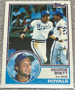 lot 199 image: 1983 Topps Baseball Card #600 - George Brett Kansas City Royals