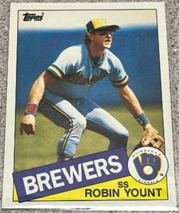 lot 202 image: 1985 Topps Baseball Card #340 - Robin Yount