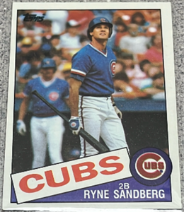 lot 203 image: 1985 Topps Baseball Card #460 - Ryne Sandberg Chicago Cubs