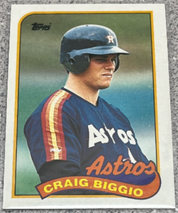 lot 204 image: 1989 Topps Baseball Card #49 - Craig Biggio Rookie