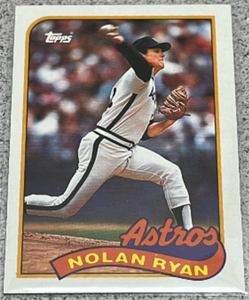 lot 206 image: 1989 Topps Baseball Card #530 - Nolan Ryan