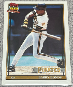 lot 207 image: 1991 Topps Baseball Card #570 - Barry Bonds Pittsburgh Pirates