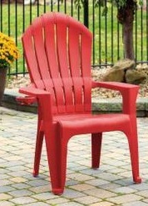 Big Easy Adirondak Patio Chair With Cup Holder, Cherry Red