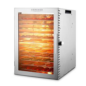 Food-Dehydrator Machine 12 Stainless Steel Trays, 10.9ftÂ² Meat Dehydrator for Jerky, 800W Dryer for Herbs, 190ºF Temperature Control,24H Timer,Powerful Drying Capacity for Fruits,Yogurt - Retail: $164
