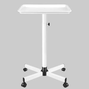 lot 5279 image: Chetunju White Salon Tray, Salon Rolling Tray Cart with Wheels,White Tattoo Tray Adjustable Salon Color Tray Suitable for a Minimalist Environment Suitable for Medical Tray, Dental Tray - Retail $44