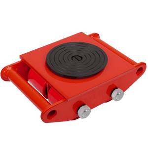 lot 5295 image: XCFDP Machine Skates, 6T Machinery Skate Dolly, 13200lbs Machinery Moving Skate, Machinery Mover Skate with 360° Rotation Cap, Heavy Duty Machine Dolly Skate for Industrial Moving Equipment, Red, 1pc - Retail $66