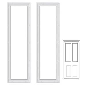 lot 5301 image: DoubleFill 2 Pcs 22 x 36 Inch Entry Door Frame Only Replacement Kit for 1 Glass (Glass Not Included), 1 Lite Exterior Front Door Window Frame Replacement (Rectangle) - Retail $115