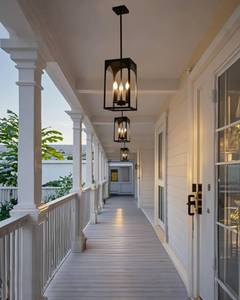 lot 5303 image: VINLUZ Modern Oil Rubbed Bronze Chandelier 3 Light Dining Room Light Fixture with Clear Glass Shade Industrial Outdoor Pendant Lights for Entryway Hallway Porch - Retail $150
