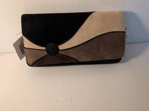 lot 49 image: Jasmin Multi-Color Suede Evening Clutch Purse
