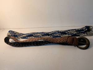 lot 51 image: Braided Leather and Rope Belt Collection with Metal Buckles