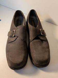 lot 54 image: Timberland Mens Brown Leather Monk Strap Dress Shoes