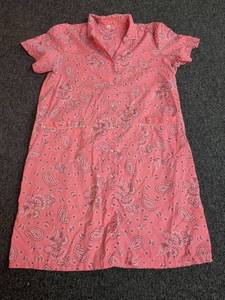 lot 84 image: Pink Paisley Print Short Sleeve Shirt Dress Size 1X