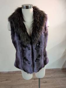 lot 115 image: Daytrip Purple Faux Fur Vest with Toggle Closures Size L